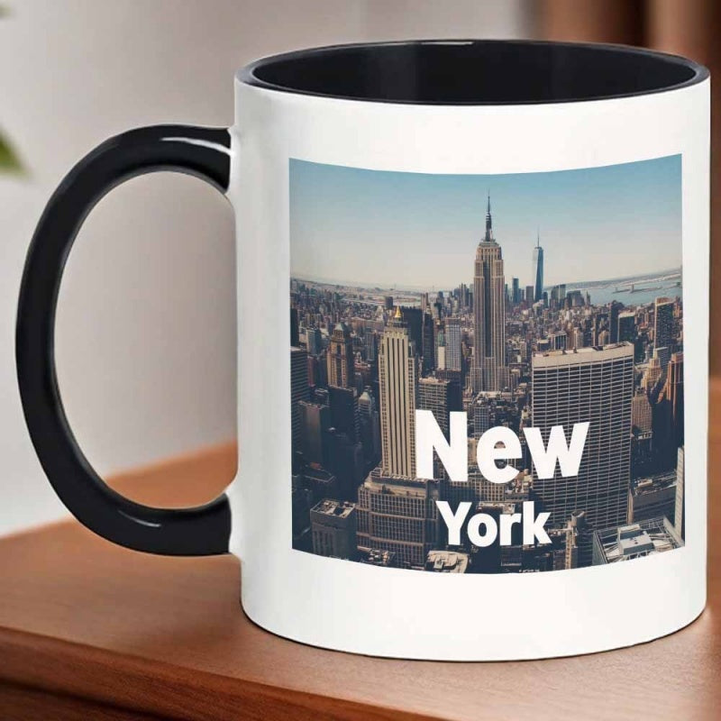 Tailorly Black Accent 11 oz Mug - 1pc 11oz mug coffee cup name card design suitable for home office multi scene use ideal for hot and cold beverages a