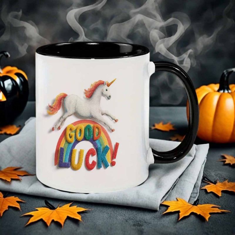 Tailorly Black Accent 11 oz Mug - rainbow
