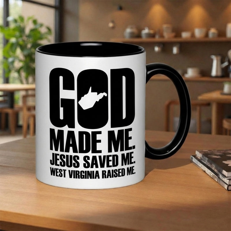 Tailorly Black Accent 11 oz Mug - god saved me