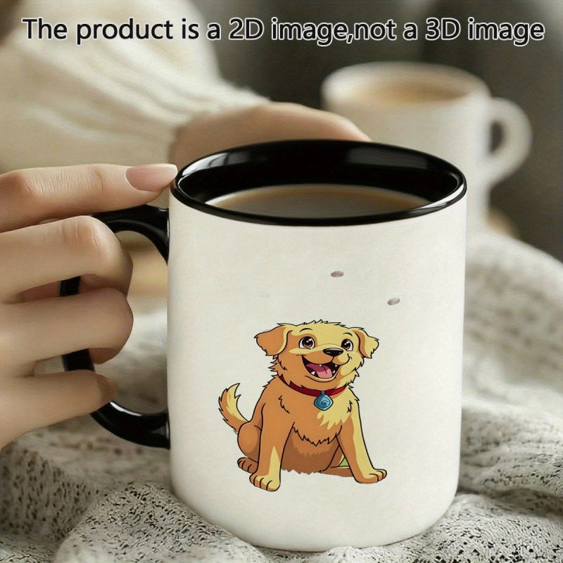 Tailorly Black Accent 11 oz Mug - cute cartoon dog