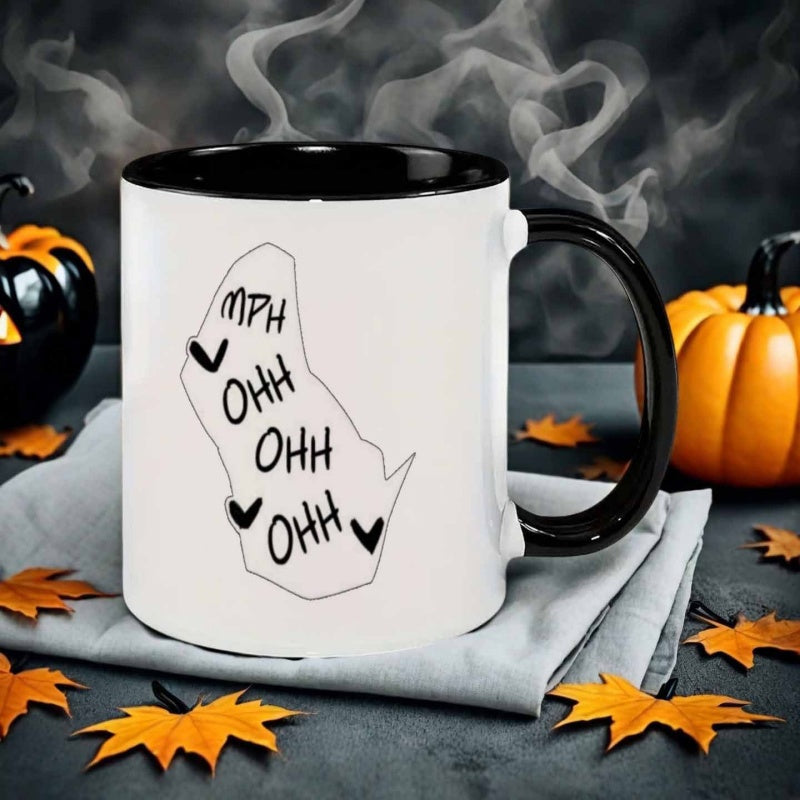 Tailorly Black Accent 11 oz Mug - hand drawn style text bubble