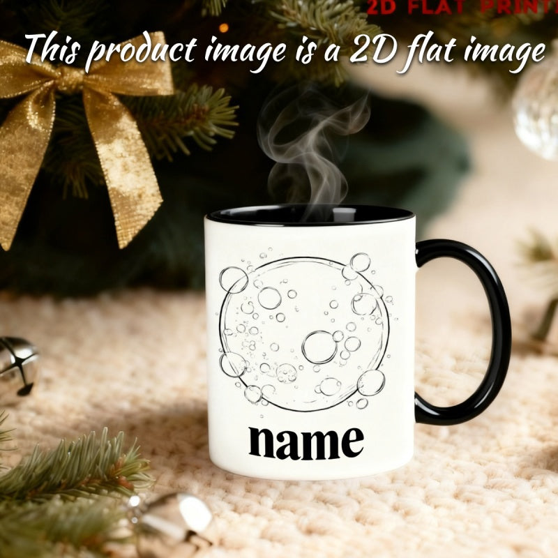 Tailorly Black Accent 11 oz Mug - customizable cartoon bubble