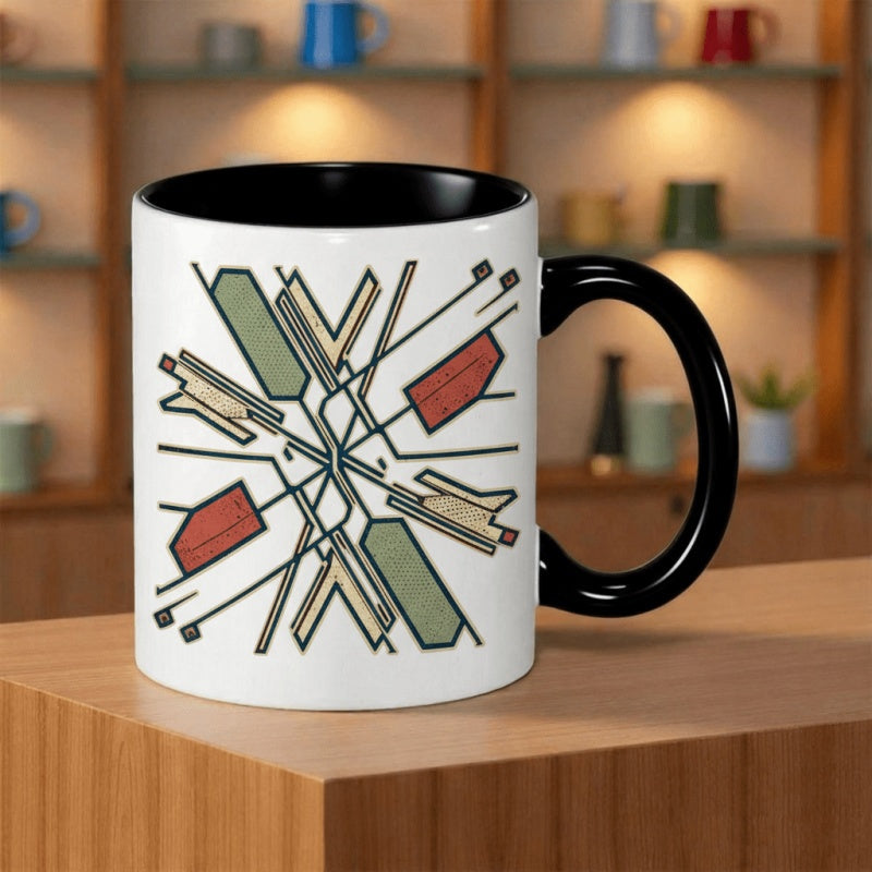 Tailorly Black Accent 11 oz Mug - geometric abstract