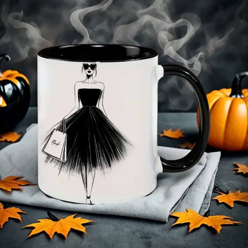 Tailorly Black Accent 11 oz Mug - sketch style