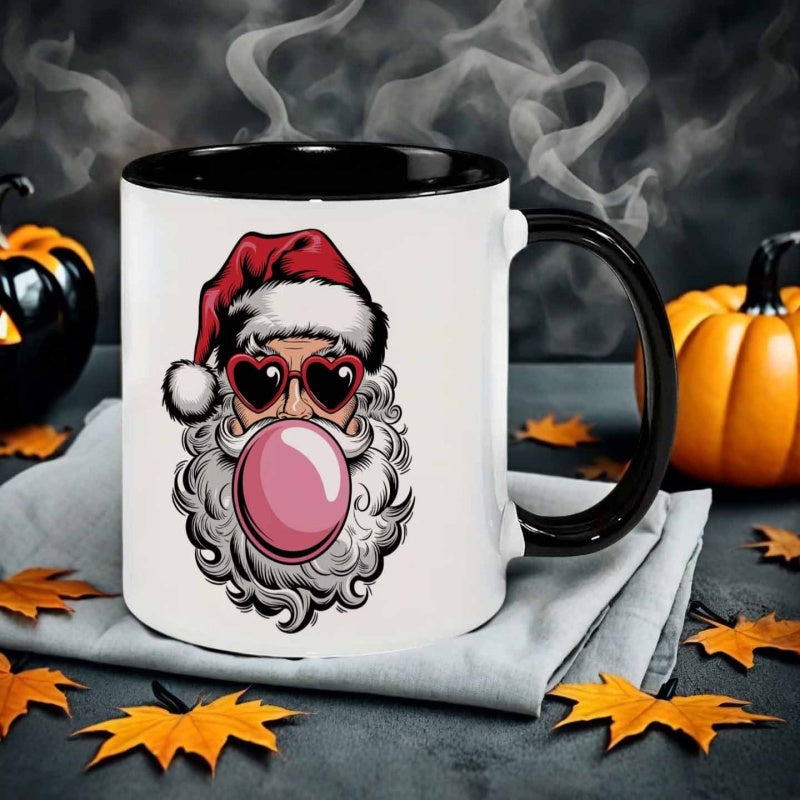 Tailorly Black Accent 11 oz Mug - santa claus