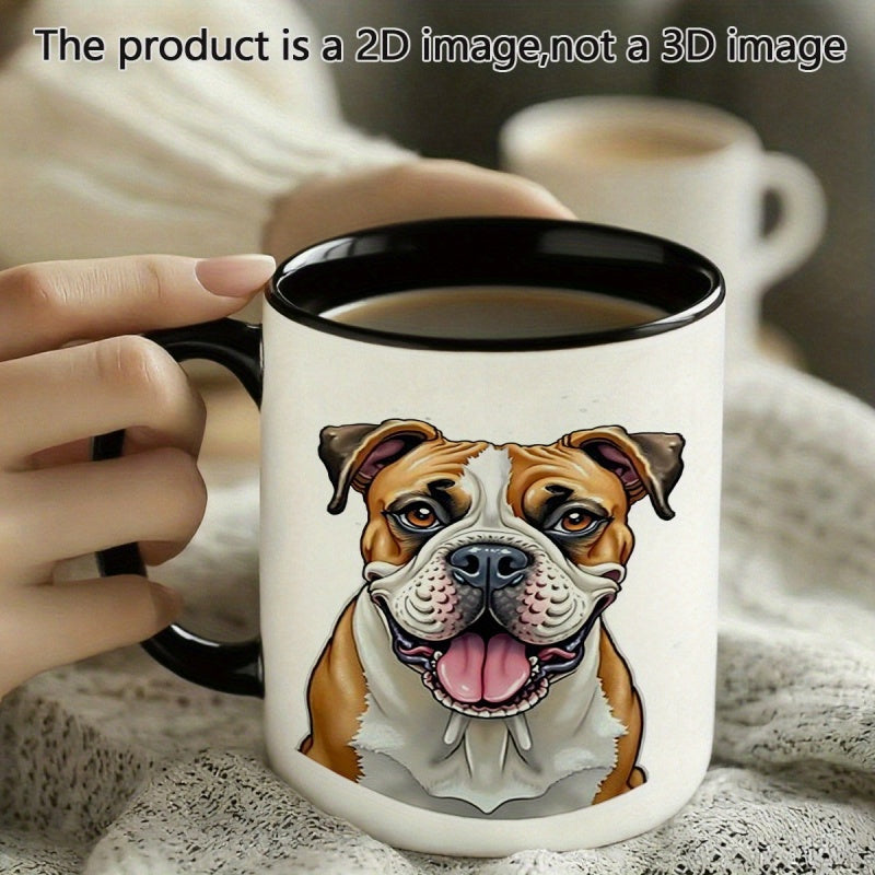 Tailorly Black Accent 11 oz Mug - cartoon style cute dog