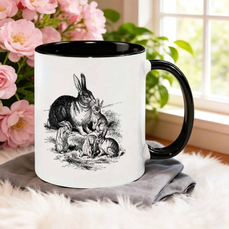 Tailorly Black Accent 11 oz Mug - realistic style in grass