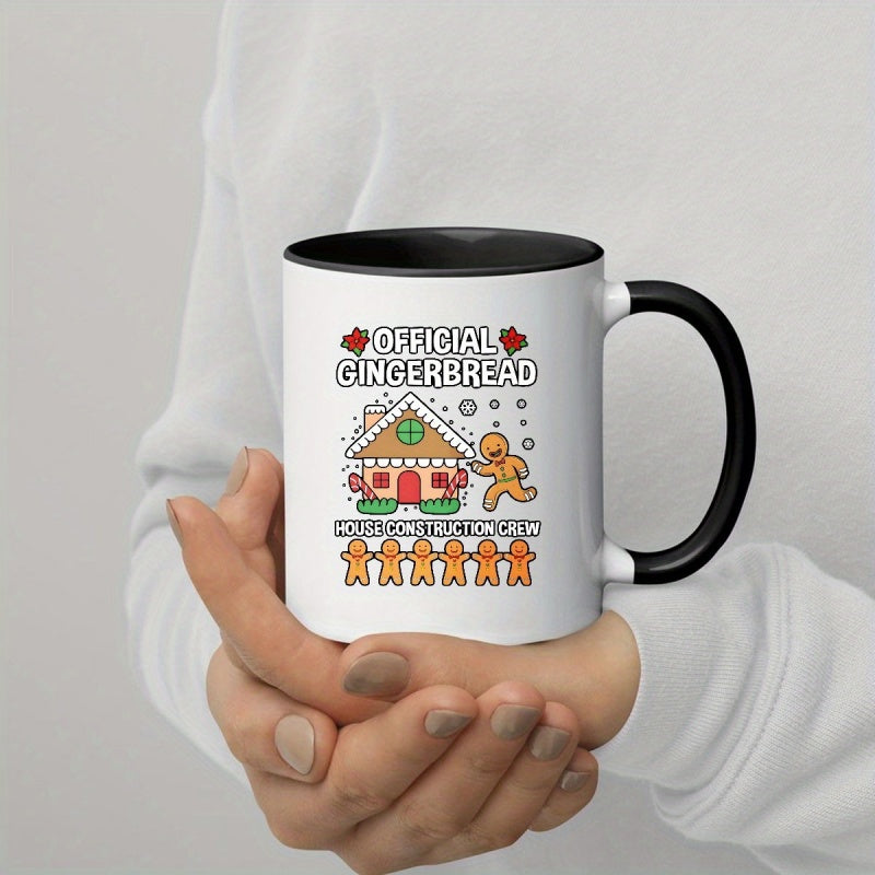 Tailorly Black Accent 11 oz Mug - gingerbread house