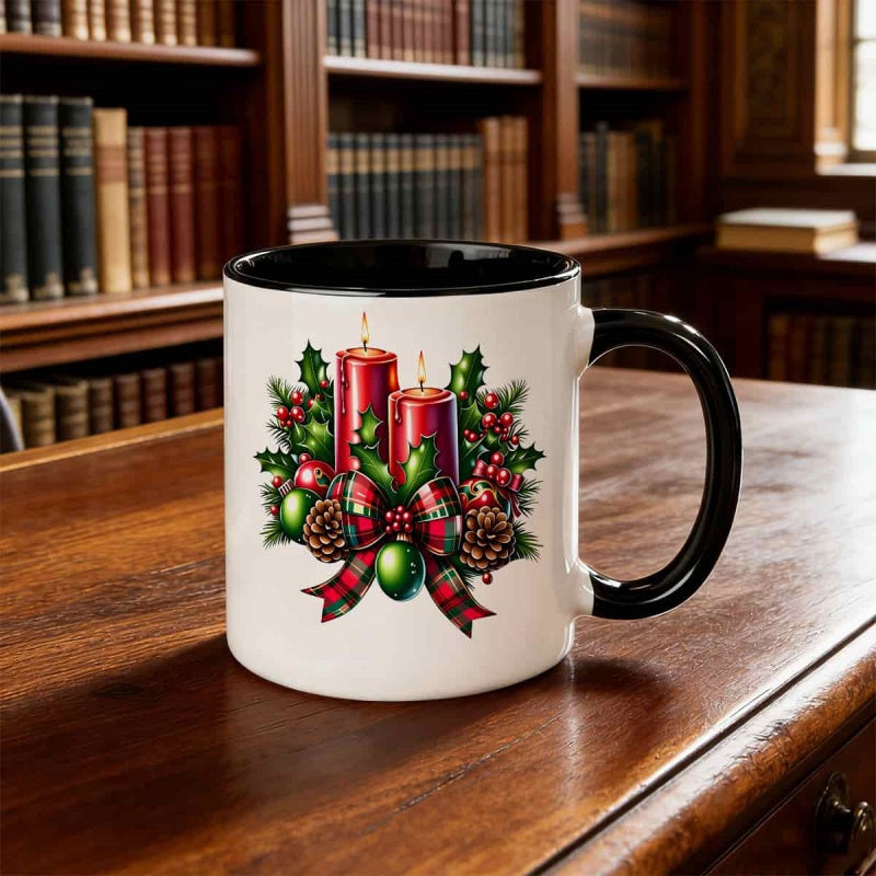 Tailorly Black Accent 11 oz Mug - novelty christmas candle
