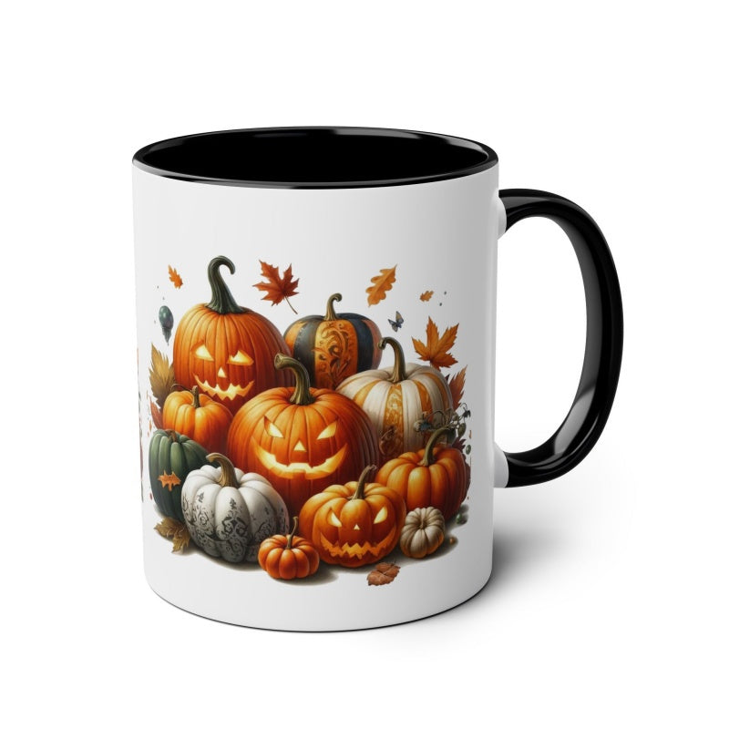 Tailorly Black Accent 11 oz Mug - pumpkin