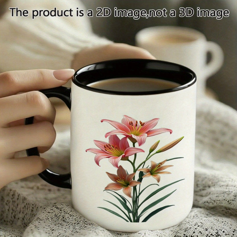 Tailorly Black Accent 11 oz Mug - flower