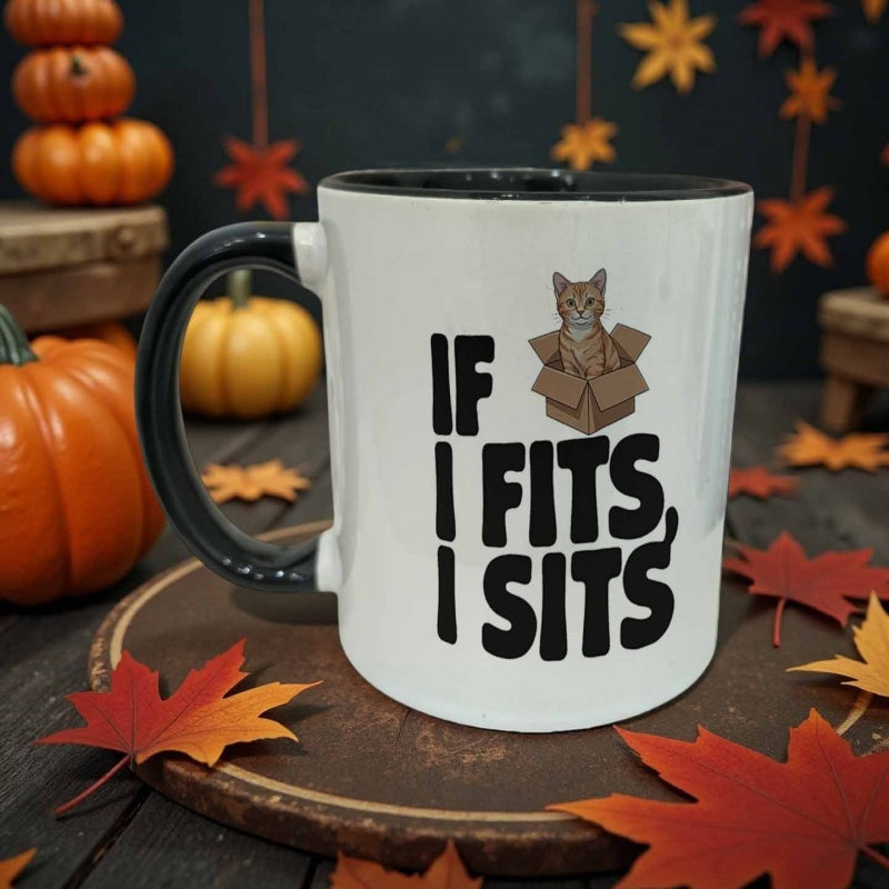 Tailorly Black Accent 11 oz Mug - ill sit if