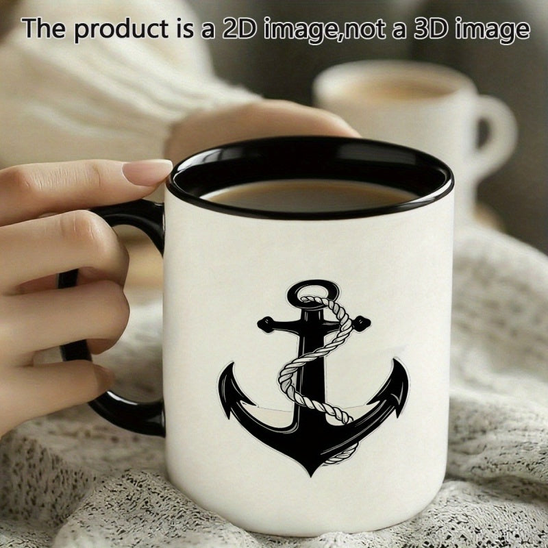 Tailorly Black Accent 11 oz Mug - 1pc themed cute and durable 11oz printed durable ceramic suitable for halloween christmas birthday gifts