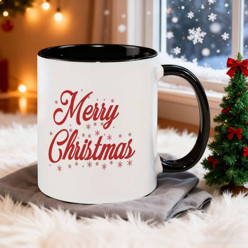 Tailorly Black Accent 11 oz Mug - merry christmas germany