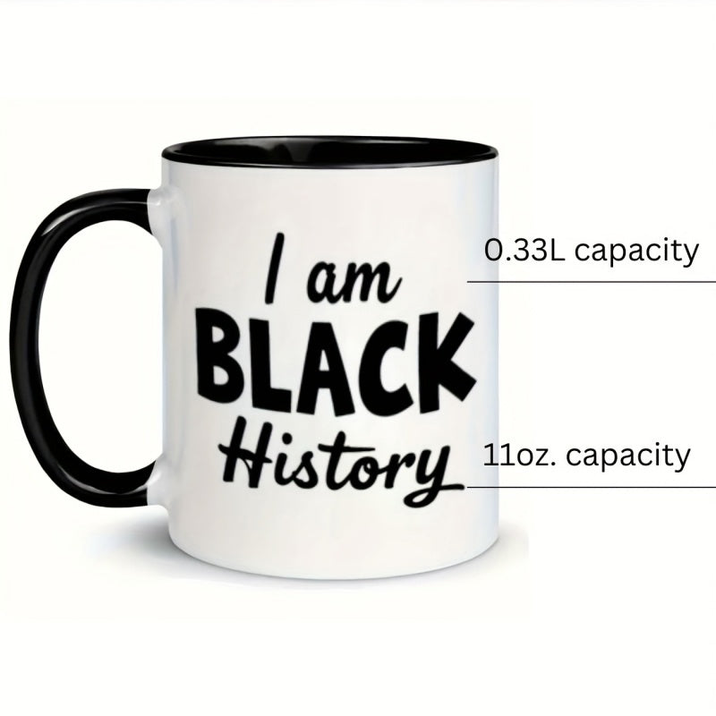Tailorly Black Accent 11 oz Mug - black history text