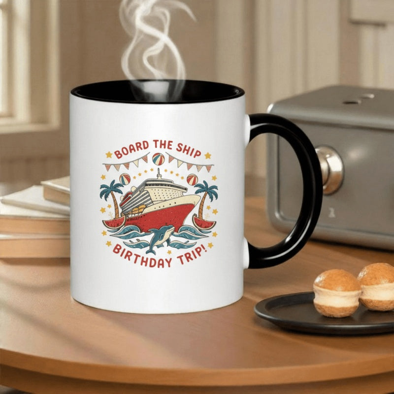 Tailorly Black Accent 11 oz Mug - birthday trip romantic pet lovers birthdays