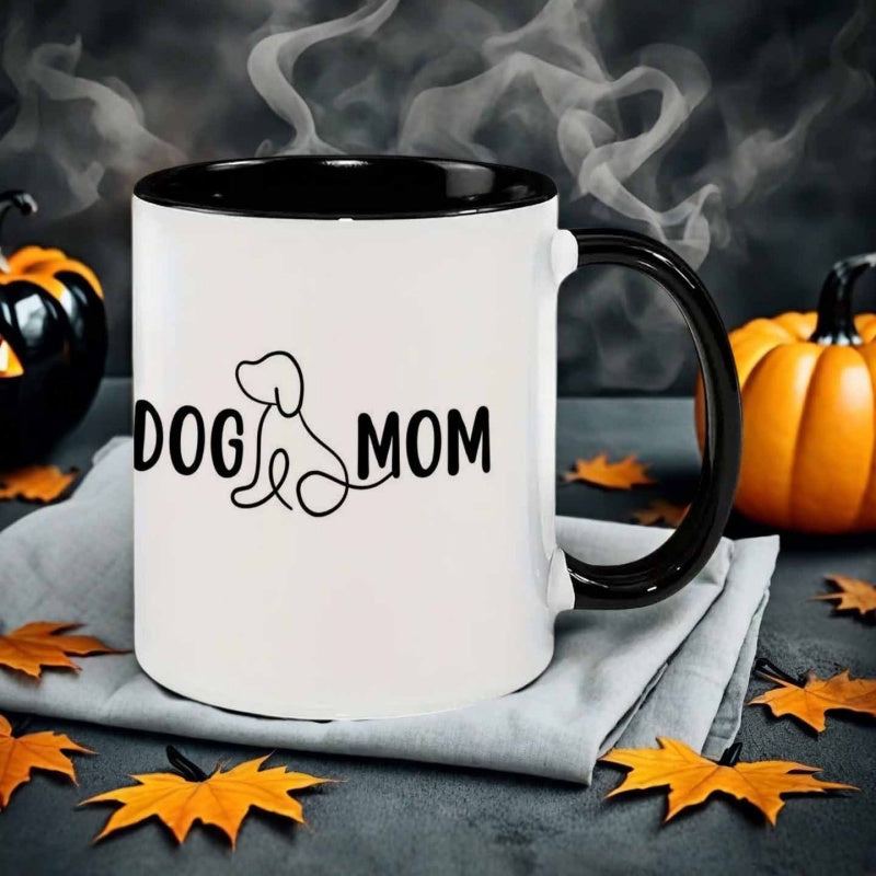Tailorly Black Accent 11 oz Mug - dog text