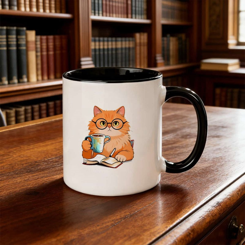Tailorly Black Accent 11 oz Mug - cat