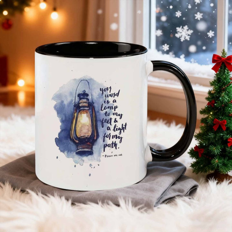Tailorly Black Accent 11 oz Mug - your word is to and to