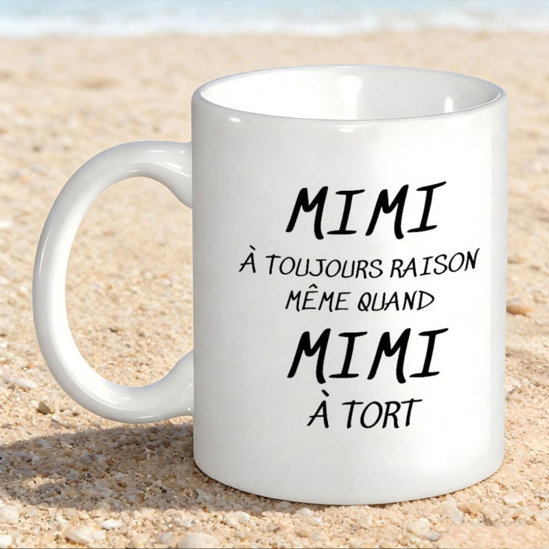 Tailorly White Ceramic 11 oz Mug - Pure On A Soft Sandy Beach Mug