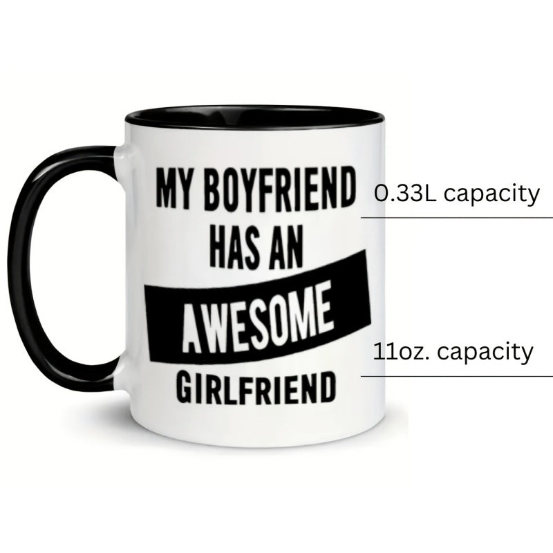 Tailorly Black Accent 11 oz Mug - boyfriend and girlfriend design