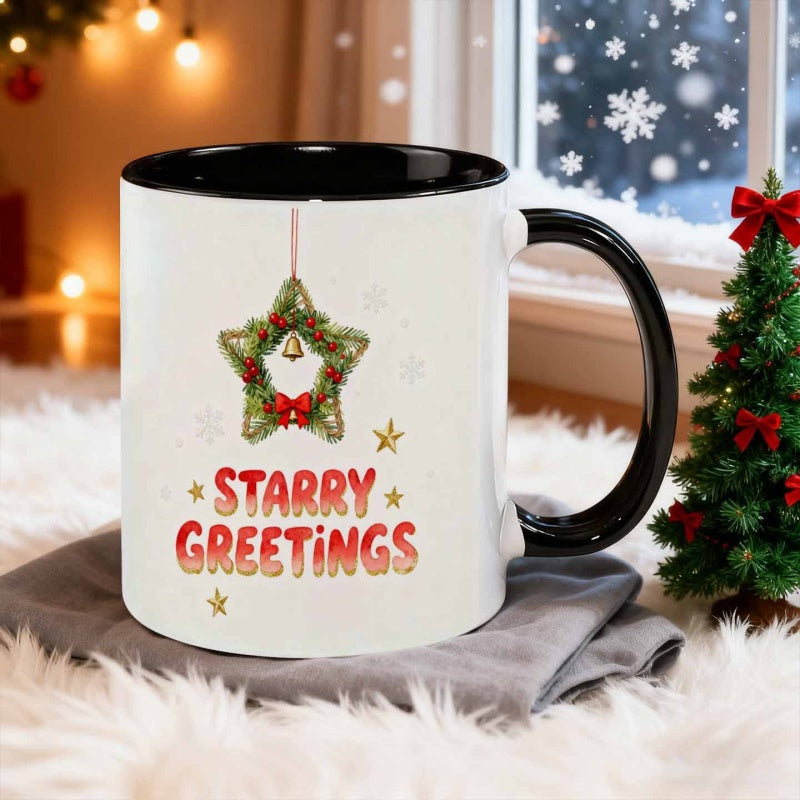 Tailorly Black Accent 11 oz Mug - starry greetings