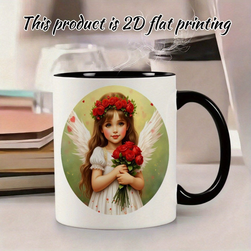 Tailorly Black Accent 11 oz Mug - white angel