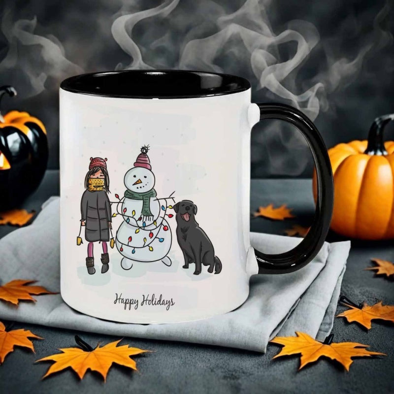 Tailorly Black Accent 11 oz Mug - hand drawn style photo