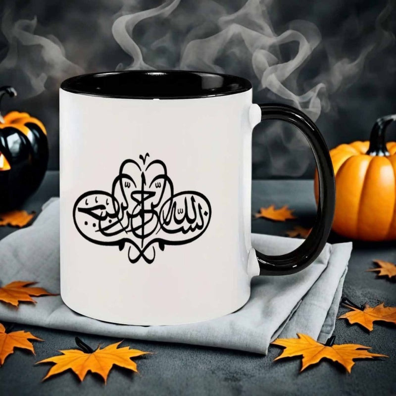 Tailorly Black Accent 11 oz Mug - text pattern