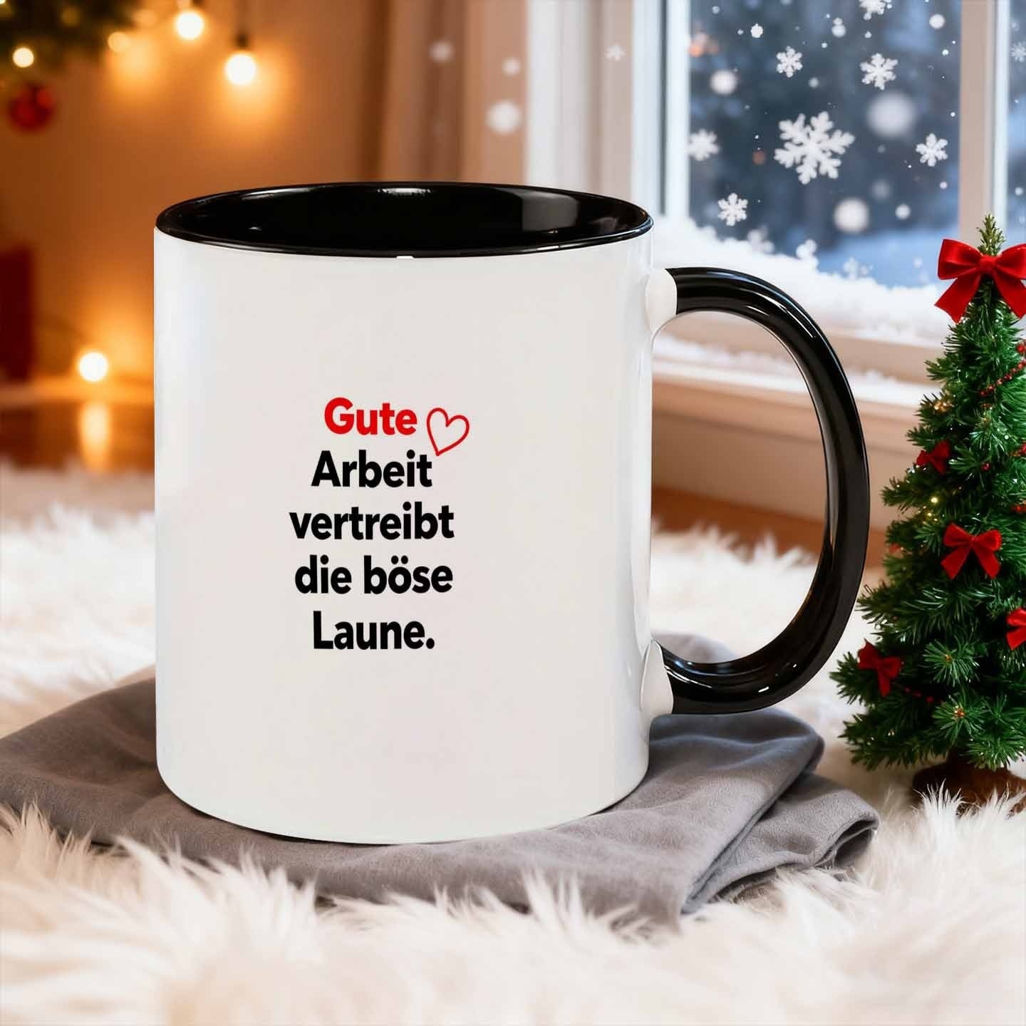 Tailorly Black Accent 11 oz Mug - away bad