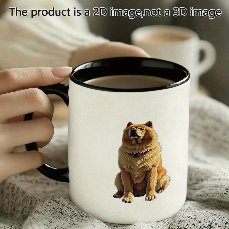 Tailorly Black Accent 11 oz Mug - cartoon style cute dog