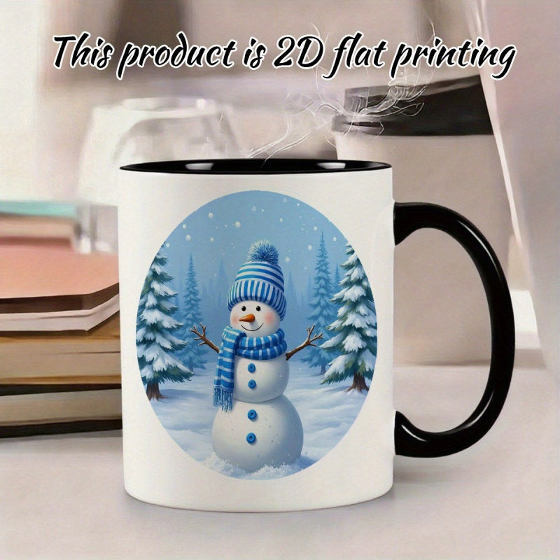Tailorly Black Accent 11 oz Mug - snowman