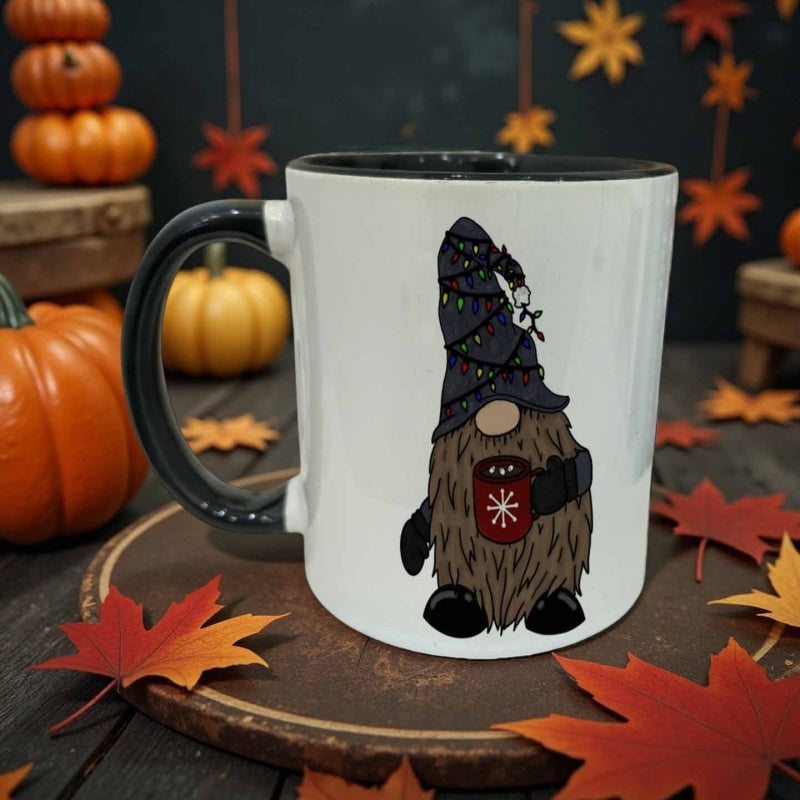 Tailorly Black Accent 11 oz Mug - christmas elf