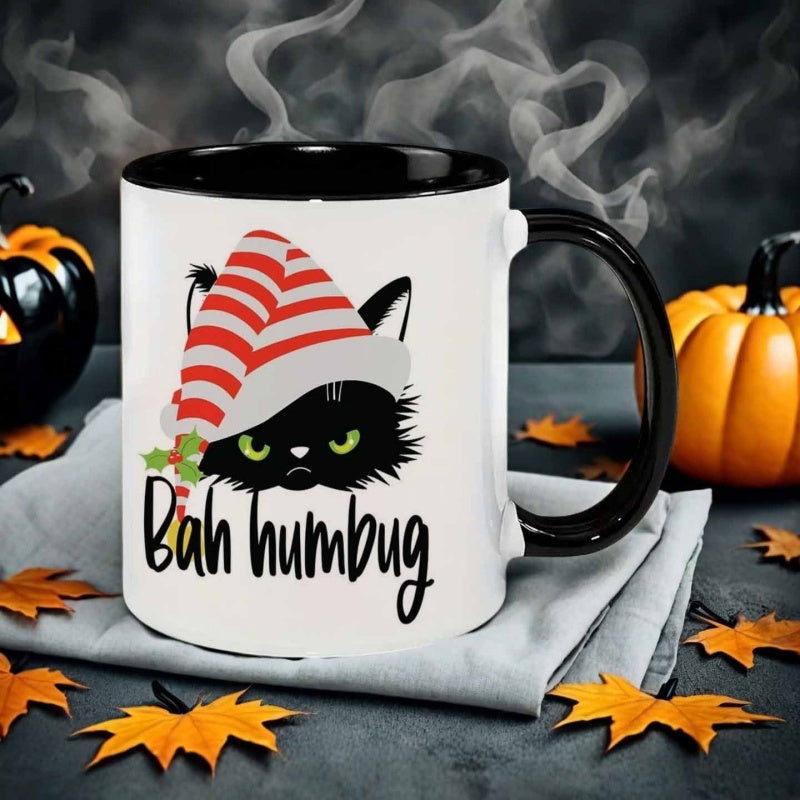 Tailorly Black Accent 11 oz Mug - humorous Christmas design