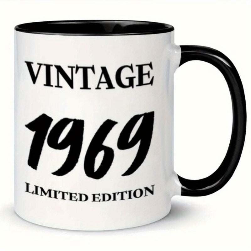 Tailorly Black Accent 11 oz Mug - vintage 1969 coffee mug design with christmas new year theme