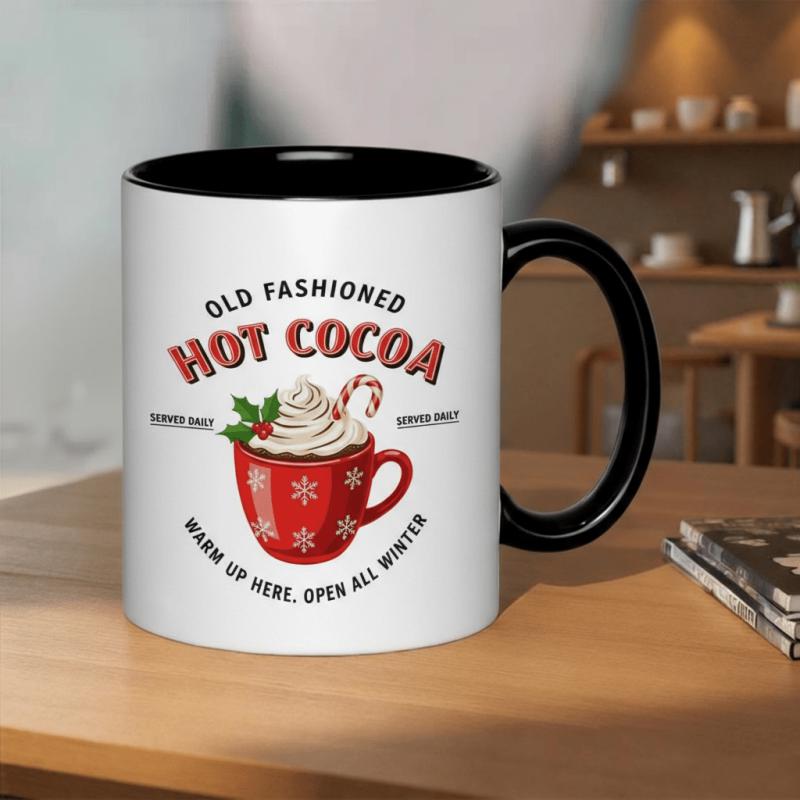 Tailorly Black Accent 11 oz Mug - happy halloween pumpkin ghost spooky season