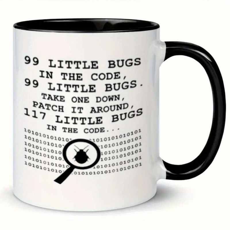 Tailorly Black Accent 11 oz Mug - binary bug