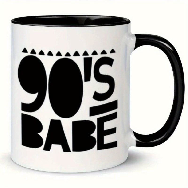 Tailorly Black Accent 11 oz Mug - 1pc 90s coffee mug 11oz ceramic coffee cups water cups drinkware birthday gifts holiday gifts_c774f349c3a244cbb8c3bc8afd25b993