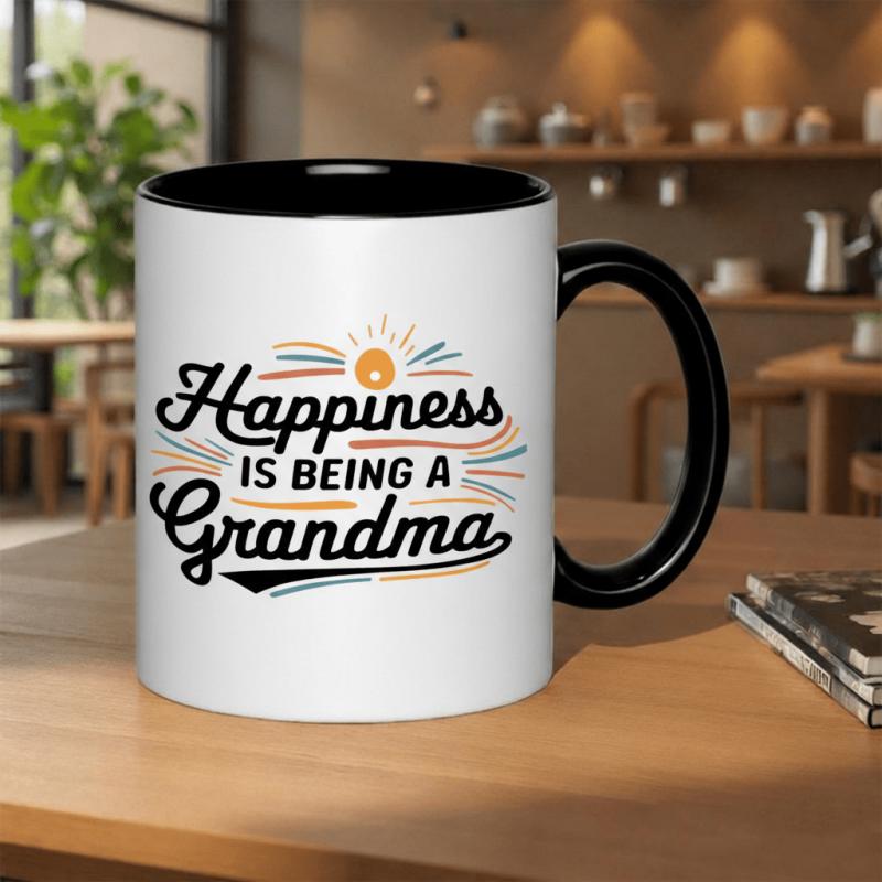 Tailorly Black Accent 11 oz Mug - being a grandma