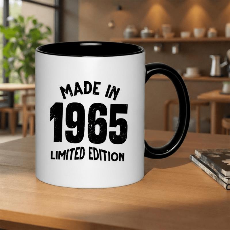 Tailorly Black Accent 11 oz Mug - 1965 edition vintage retro style text