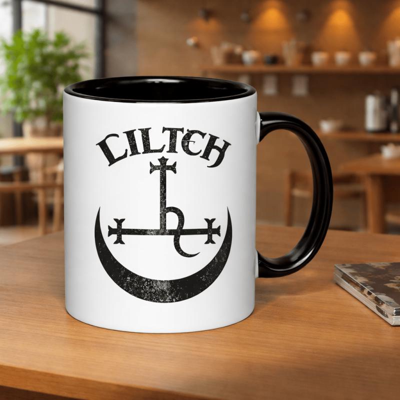 Tailorly Black Accent 11 oz Mug - lilith in witchcraft and mystical arts