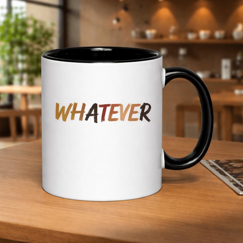 Tailorly Black Accent 11 oz Mug - diverse color letters
