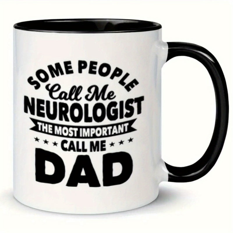 Tailorly Black Accent 11 oz Mug - neurologist dad text