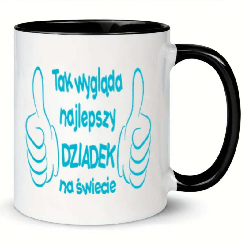 Tailorly Black Accent 11 oz Mug - thumbs up text