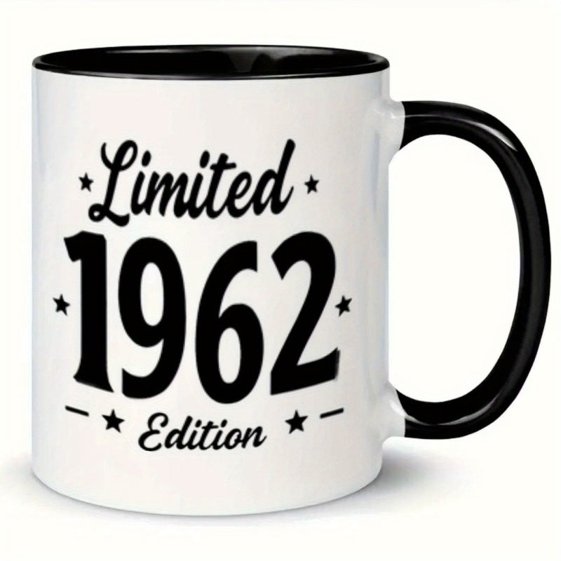 Tailorly Black Accent 11 oz Mug - 1962 with Christmas and New Year themed design