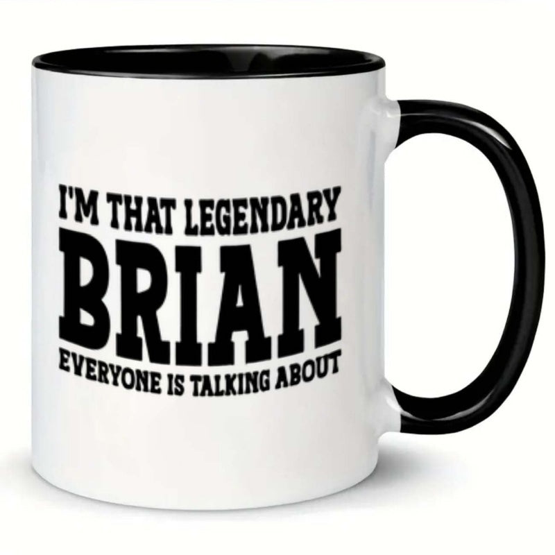 Tailorly Black Accent 11 oz Mug - talking coffee mug text