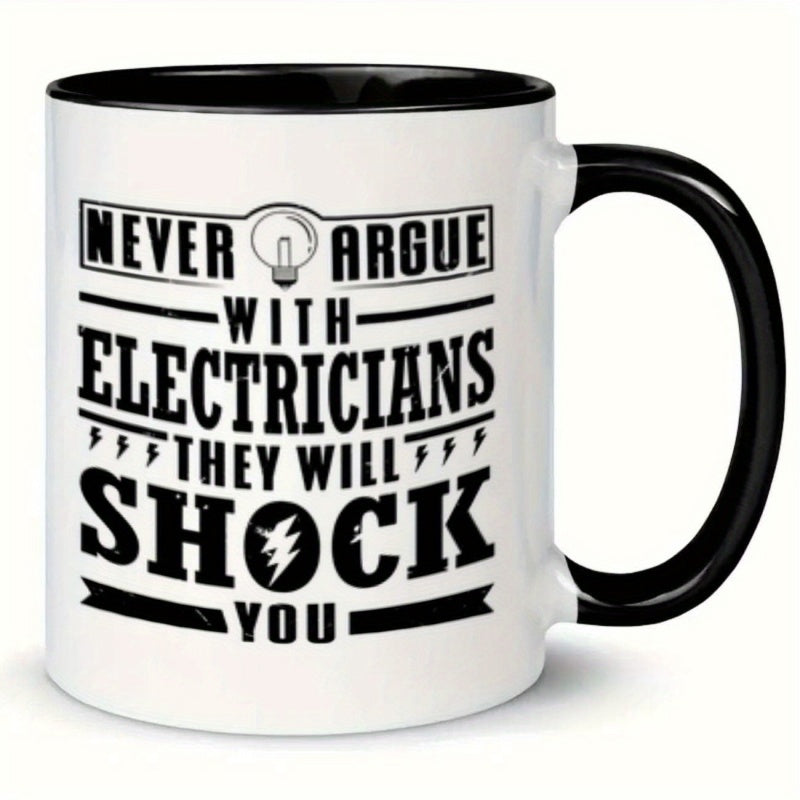 Tailorly Black Accent 11 oz Mug - lightning bulb text