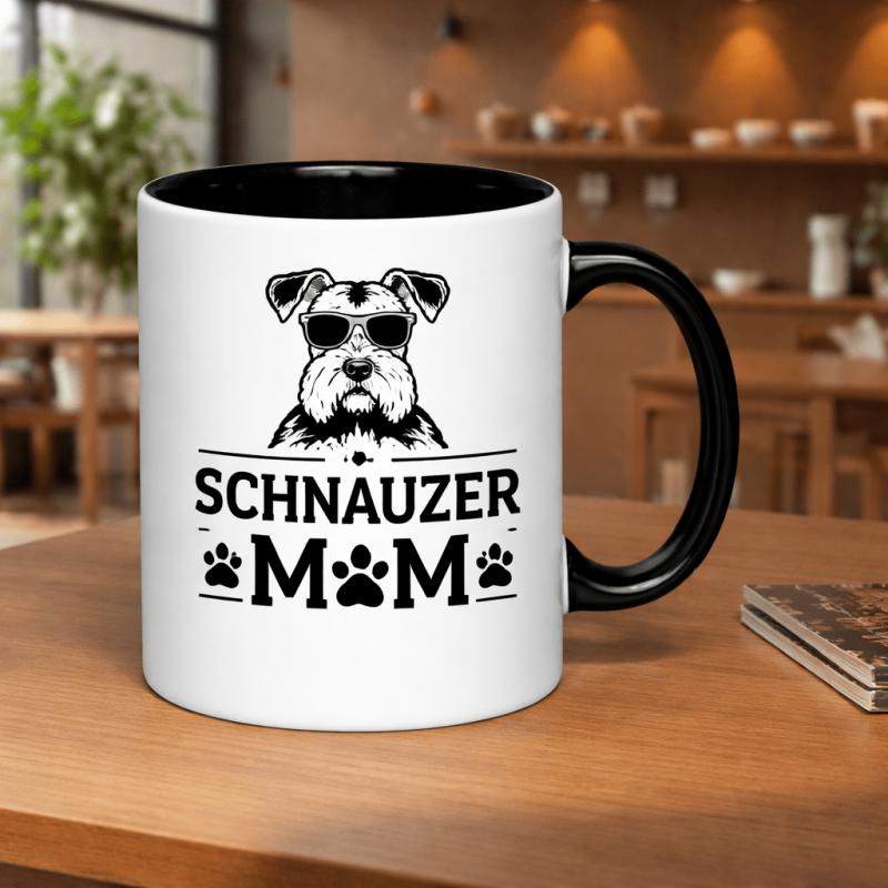 Tailorly Black Accent 11 oz Mug - dog paw print