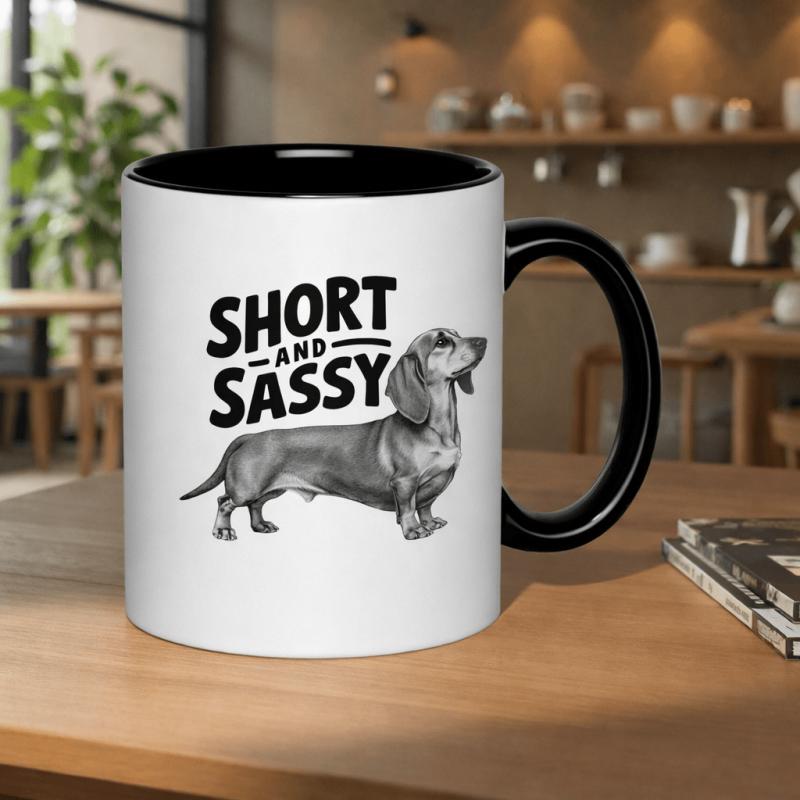 Tailorly Black Accent 11 oz Mug - romantic design