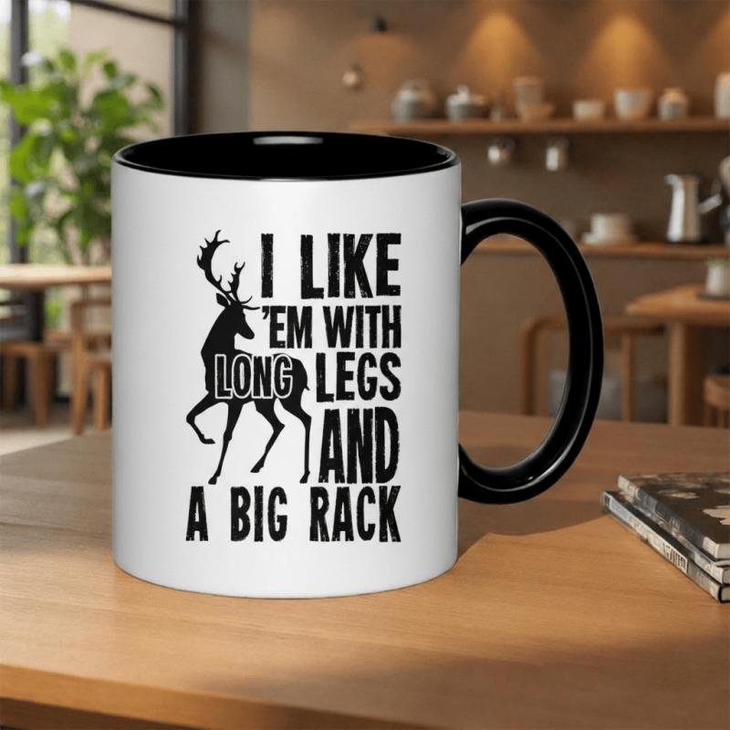 Tailorly Black Accent 11 oz Mug - i like em with long legs